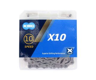 Cadena KMC X10 10V 114 Eslabones Gris