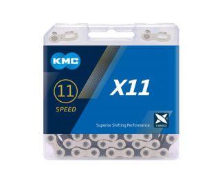 Cadena KMC X11 11V 118 Eslabones Plata Negro