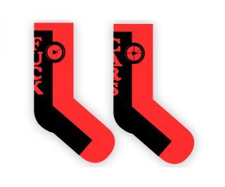 Rueda Festival Fuck Cars Cyclist Socks - Red