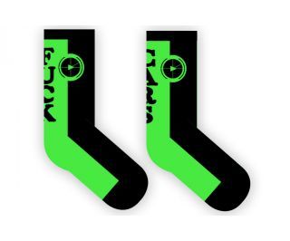 Rueda Festival Fuck Cars Cyclist Socks - Green
