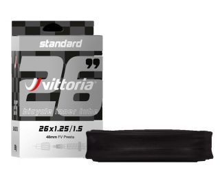 Vittoria Standard 700x28/42C Presta Schlauch 48mm Schwarz