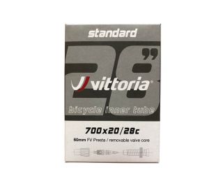 Vittoria Standard 700x20/28C Presta Inner Tube 60mm Black