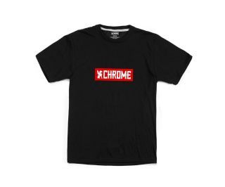 Camiseta Chrome Industries Horizontal Logo Red Negro