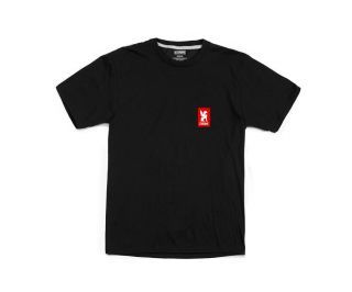 Chrome Vertical Logo Tee Red - Black