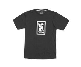 T-shirt Chrome Vertical Logo Noir