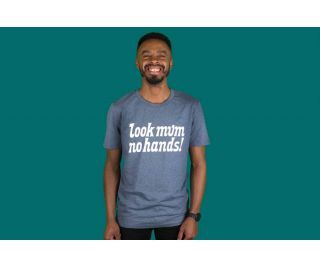 Look Mum No Hands! T-Shirt - blau/weiß