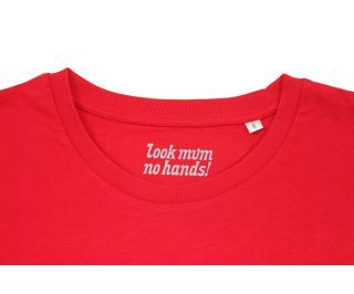 T-shirt Look Mum No Hands! Rouge/Blanc