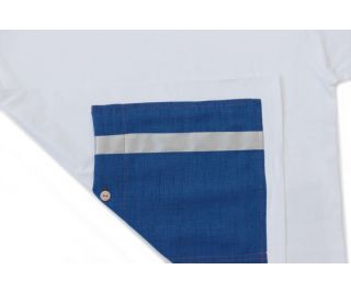 Camiseta milana:: Blanco-Azul