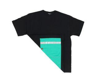 Camiseta milana:: Negro-Verde