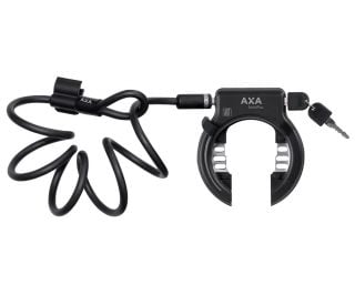 AXA Set Solid Plus+Plug In 150 Rammelås Kabel- Sort