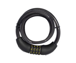 Lucchetto a cavo OXC Combi Coil12 1,5 m Combinazione Nero