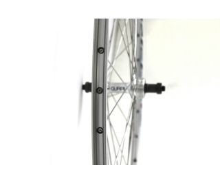 Gurpil Chrina 700c Achterwiel Schroefdraad op freewheel Snelspanner - Zilver Polished