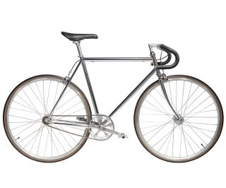 Bicicleta Single Speed Jitensha Tokyo Chrome/Alu/Black