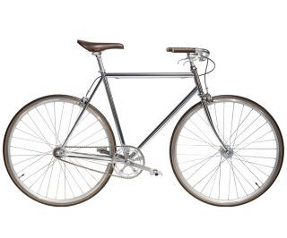 Jitensha Tokyo Single Speed Bike - Chrome/Alu/Brown