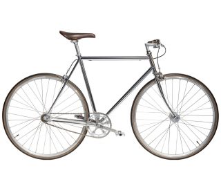 Jitensha Tokyo Single Speed Bike - Chrome/Alu/Brown