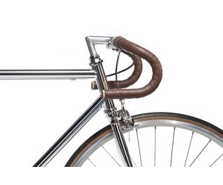 Jitensha Tokyo Chrome/Alu/Brown Single Speed Fiets