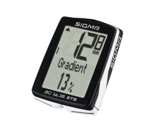 Sigma BC 14,16 STS CAD Speedometer and Odometer 24 functions Cadence - Black