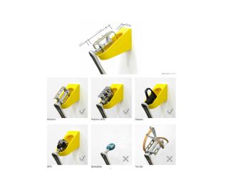 Cycloc Hero Wall Mount - Yellow