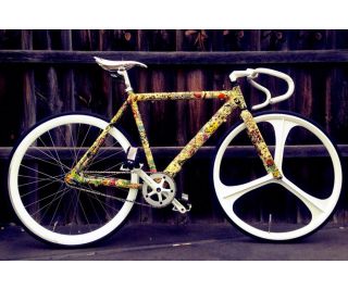 Teny Rim Tri Spoke Fixed Gear Voorwiel - Wit