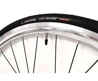 Ruota Anteriore Santafixie 30mm + Camere d'aria + Copertoncino Argento/Nero