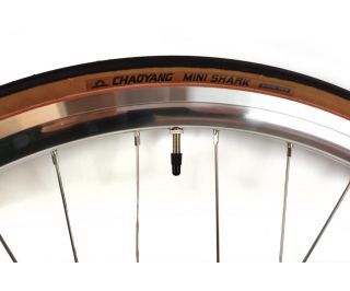 Ruota Anteriore Santafixie 30mm Argento + Camere d'aria + Copertoncino Classic