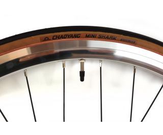 Santafixie 30mm Achterwiel + Binnenband + Band - Zilver/Zwart Classic