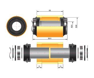 FSA PF30 Trapas 24mm - Koperen