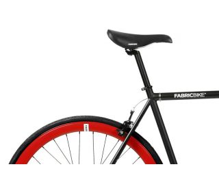 FabricBike Original Single Speed Cykel - Matte Black & Red