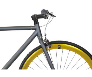 FabricBike Original Single Speed Bicycle - Graphite & Gold