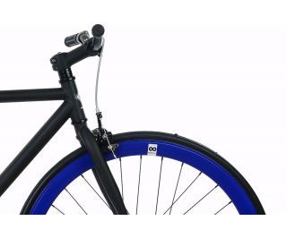 FabricBike Single Speed Bicycle - Matte Black & Blue
