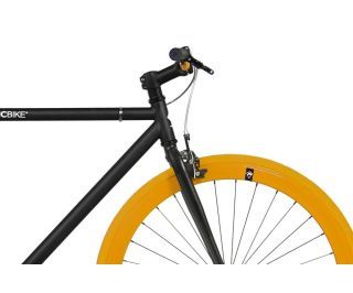 FabricBike Single Speed Bicycle - Matte Black & Orange