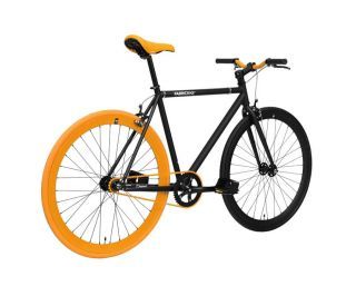 FabricBike Single Speed Bicycle - Black & Orange 3.0