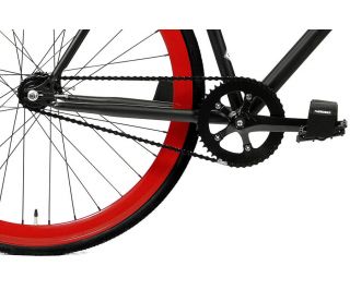 FabricBike Fixie / Singlespeed Fahrrad - Black & Red