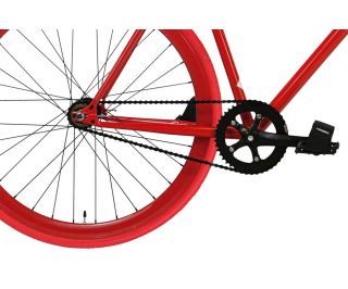 FabricBike Fixie / Singlespeed Fahrrad - Red & Matte Black 2.0