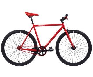 FabricBike Single Speed Bicycle - Red & Matte Black