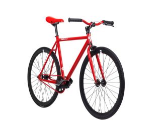 FabricBike Fixie / Singlespeed Fahrrad - Red & Matte Black