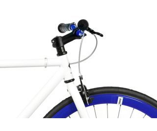 FabricBike White & Blue Fixed Bike