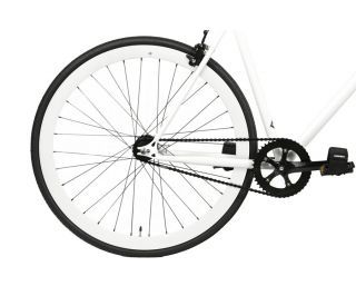 FabricBike Single Speed Bicycle - White & Black 3.0