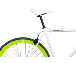 FabricBike Single Speed Bicycle - White & Green