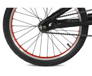 FabricBike Folding Bicycle - Matte Black & Red
