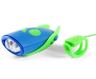 Hornit Mini Front Light + Bell - Green/Blue