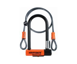 Kryptonite Evolution Mini-7 + Cable Flex Bügelschloss Orange