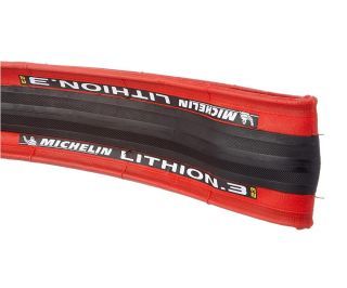 Michelin Lithion 3 Folding Tire Red