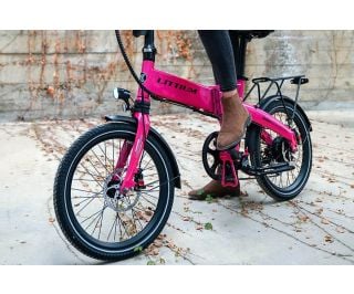 Littium Ibiza Rainbow Folding Electric Bike Pink