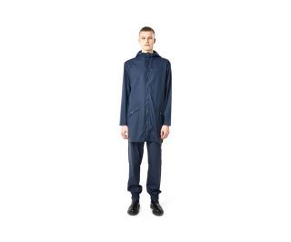 Rains Long Jacket Fietsjas - Blauw