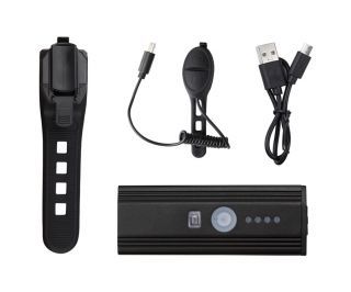 Fanale anteriore + Campanello Bici Eltin 350 USB con telecomando