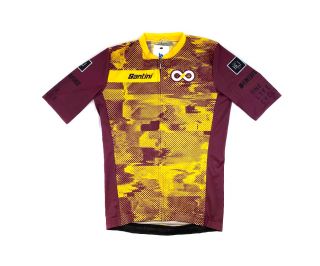 Santini One Life Cycle Team Jersey - Garnet/Yellow