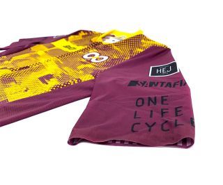 Maillot Santini One Life Cycle Team - Grenat/Jaune