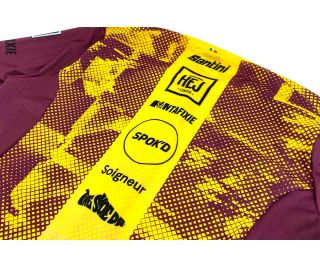 Santini One Life Cycle Team Jersey - Garnet/Yellow