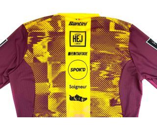 Maillot Santini One Life Cycle Team Granate/Amarillo